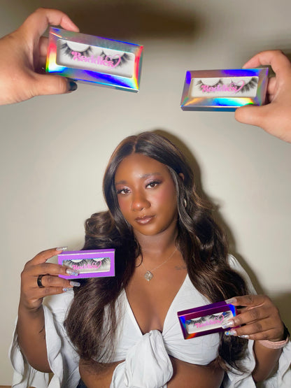 Strip lashes in style “Daydream” | 18mm Mink Lashes