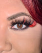 Strip lashes in style “Cherry Bomb” | 20mm Mink Lashes | Red Glitter Lashes